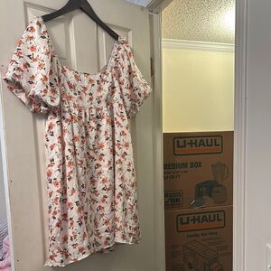 Altar'd State Puff Sleeve Smocked Dress